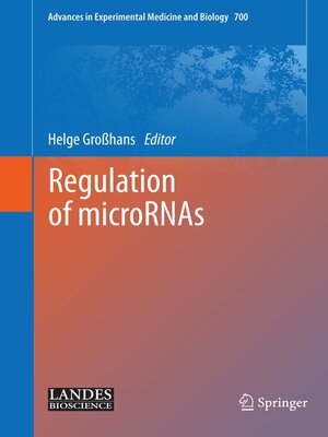 cover image of Regulation of microRNAs